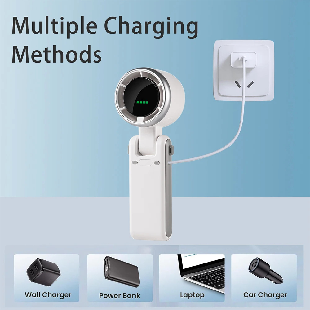 مروحة مكتب محمولة قابلة لإعادة الشحن