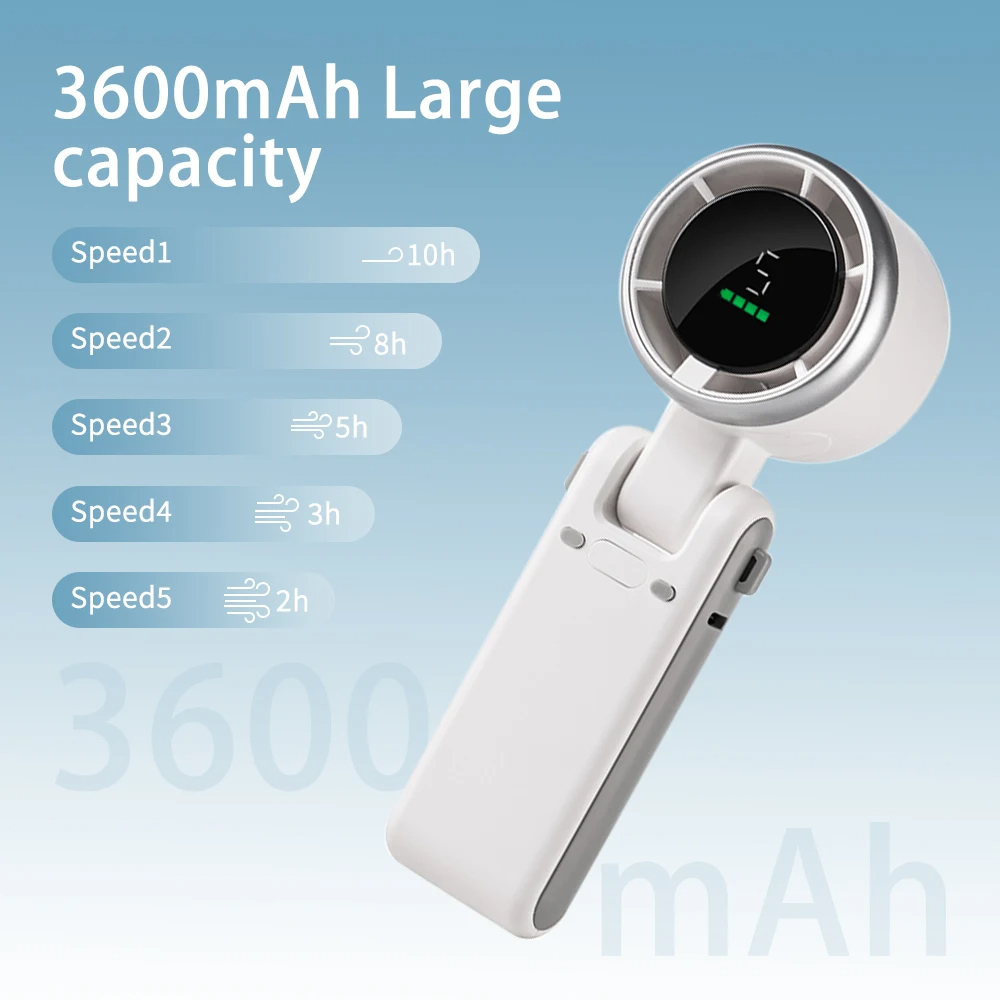 مروحة مكتب محمولة قابلة لإعادة الشحن